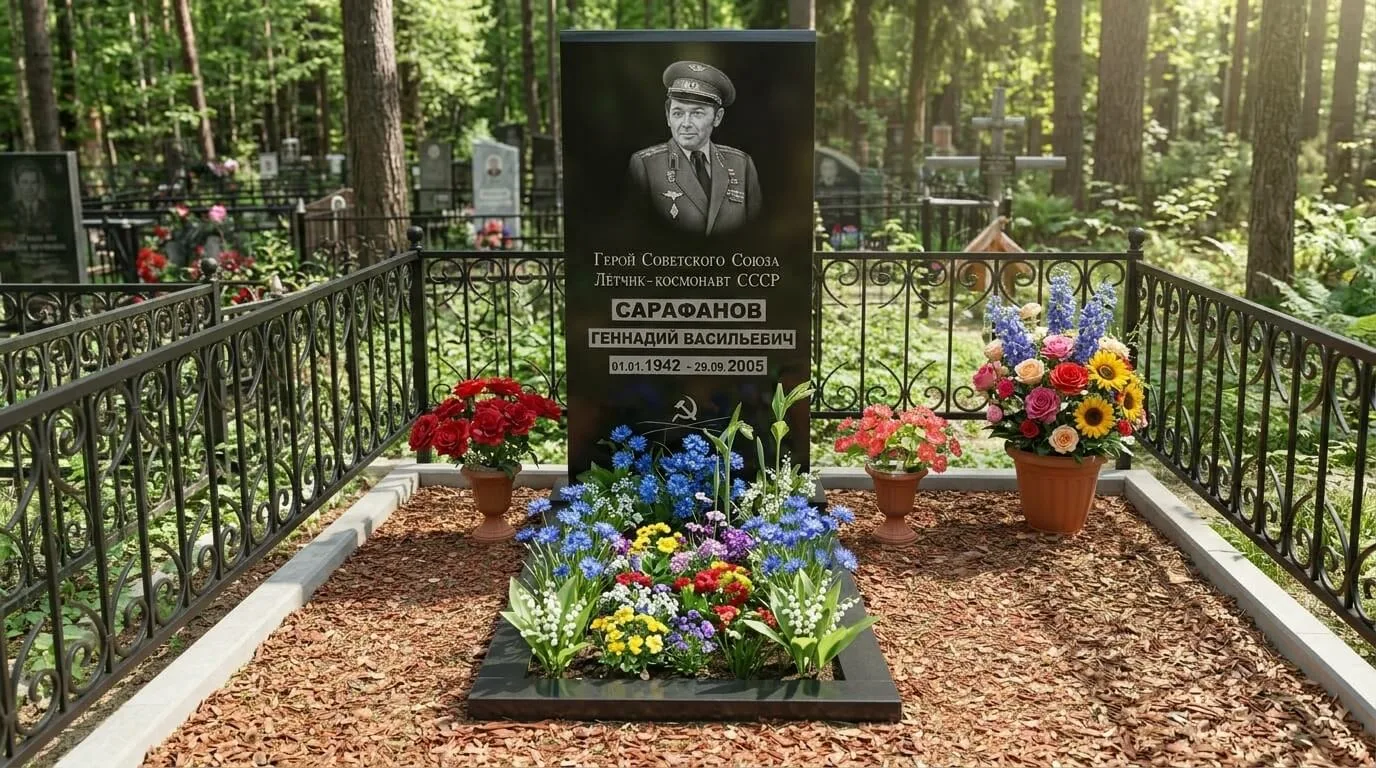 Могила Геннадия Сарафанова