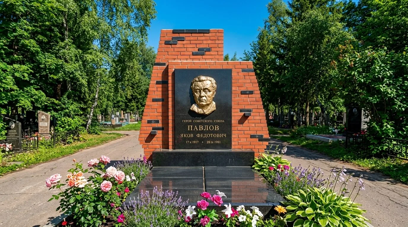 Могила Якова Павлова на Западном кладбище Великого Новгорода