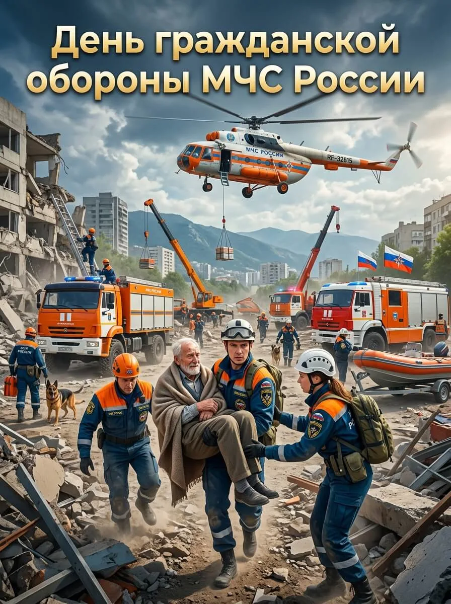 День гражданской обороны — Профессиональный праздник военнослужащих и спасателей МЧС России