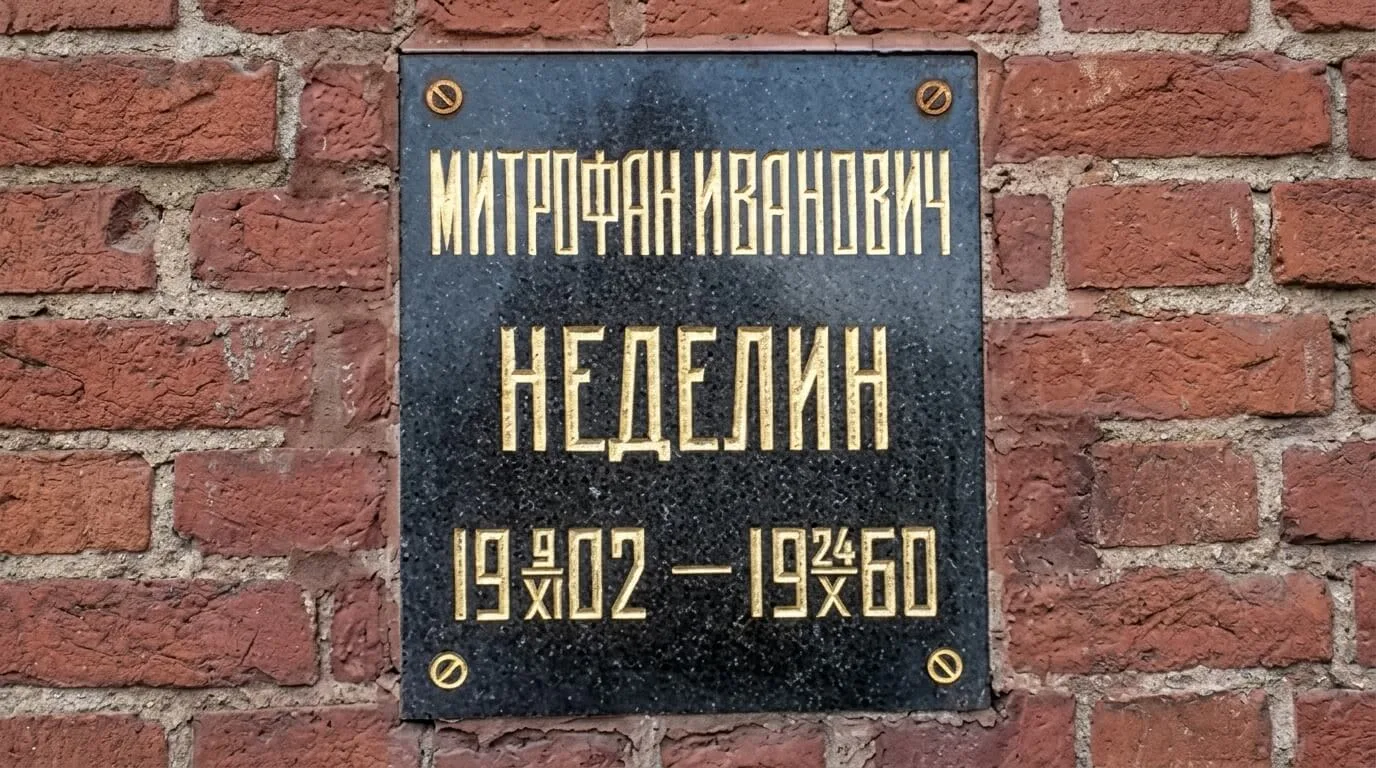 Могила Митрофана Неделина у Кремлёвской стены на Красной площади