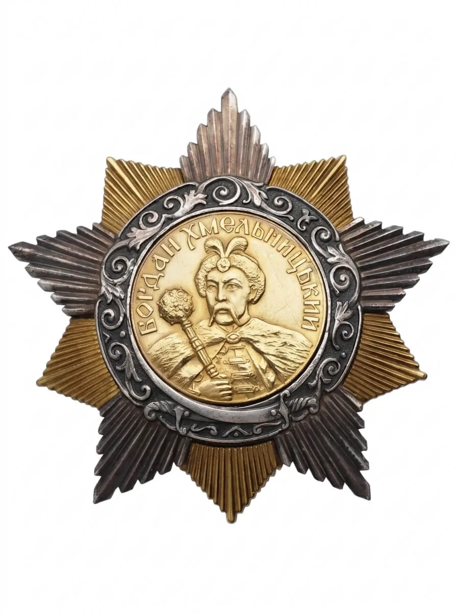 Орден Богдана Хмельницкого I степени, золото и серебро, 1943–1991